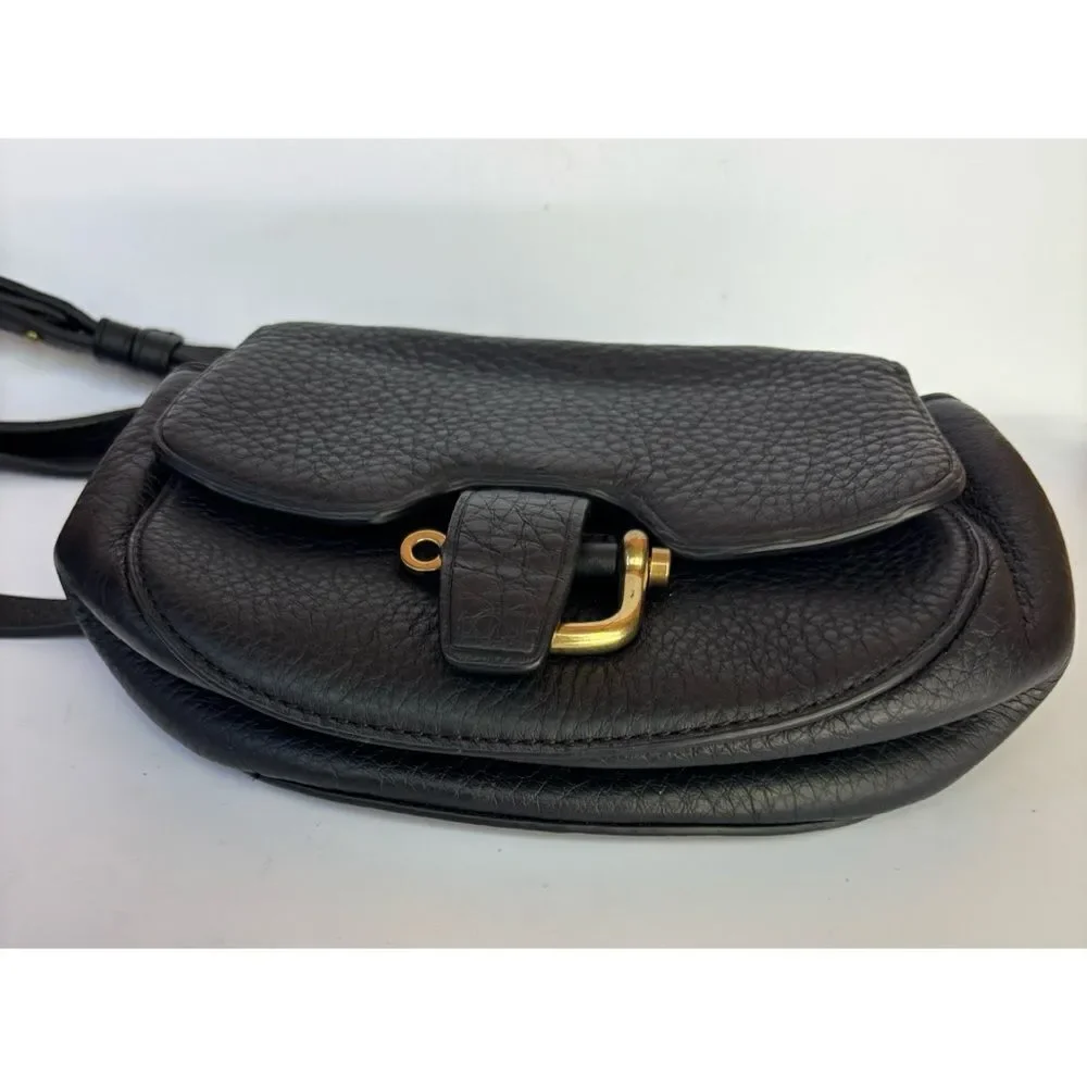 J.Crew Mini Rider bag in Italian leather in Black